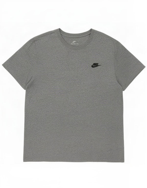 Camiseta masculina Nike grande algodão cinza