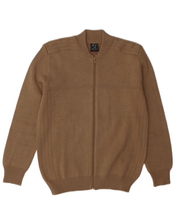 Suéter Cardigan Masculino Vintage Médio Bege