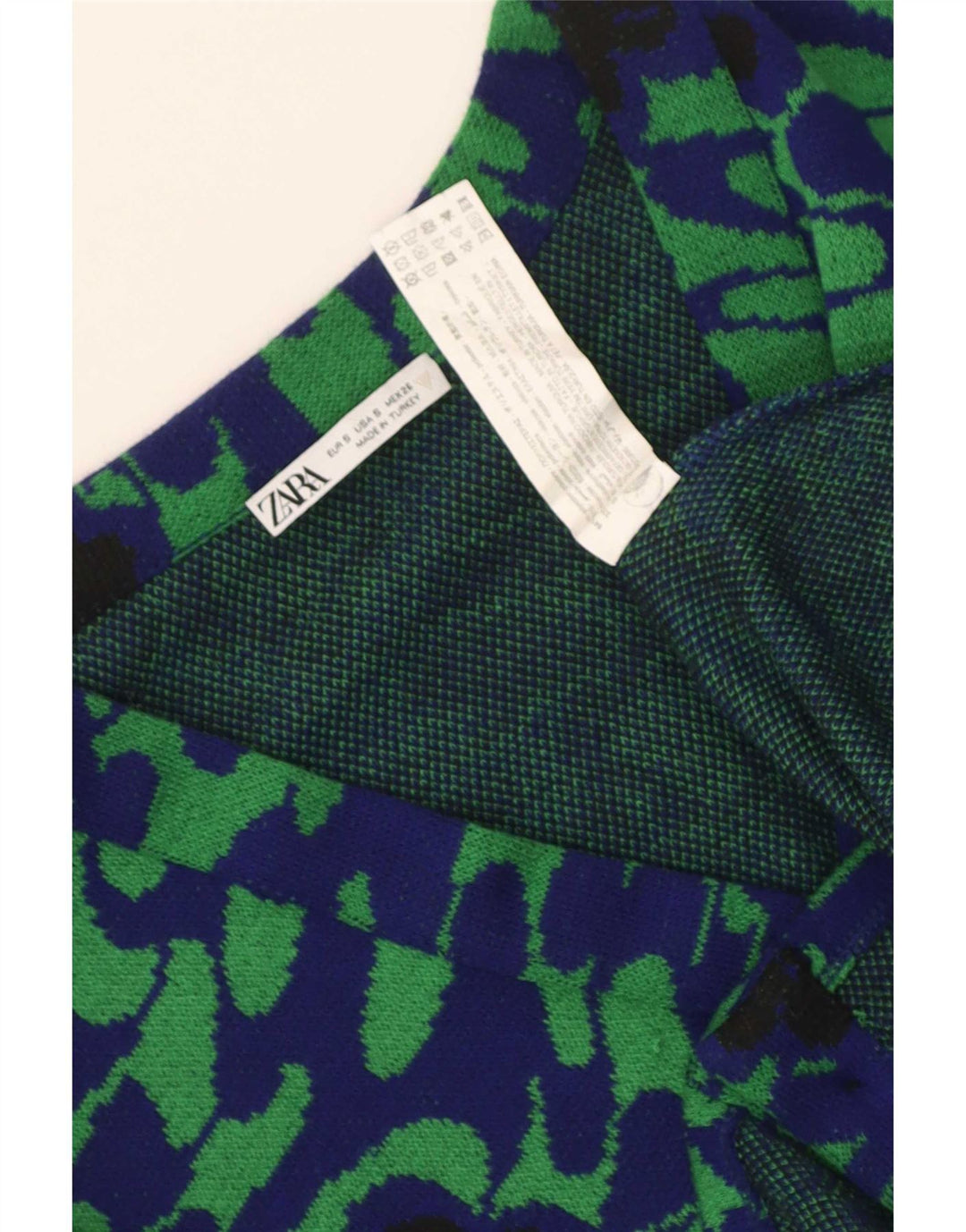 Zara Womens Crop 3 Button Blazer Jacket UK 10 Pequeno Verde Floral Poliéster