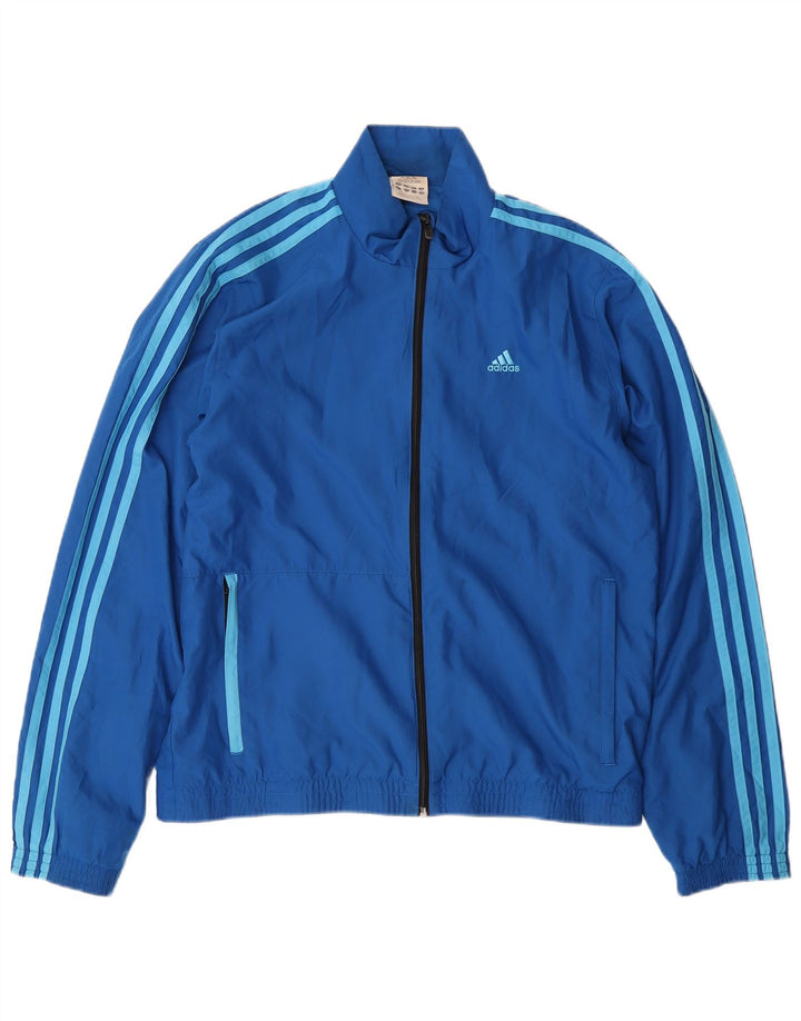 Adidas Mens Treino Top Jaqueta Pequena Azul Poliéster