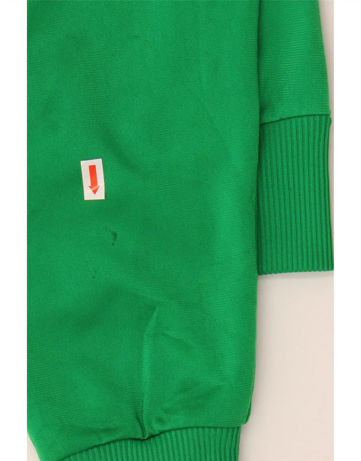 Adidas Womens Graphic Tracksuit Top Jacket EU 40 Medium Green Polyester