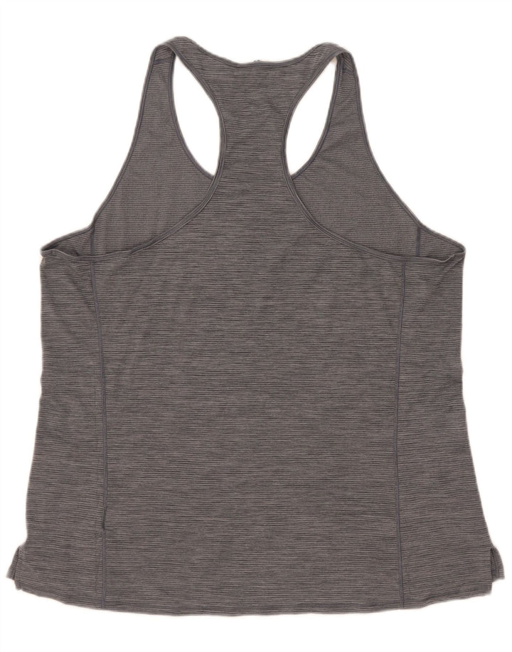 Top colete feminino Patagonia UK 18 XL poliéster manchado cinza