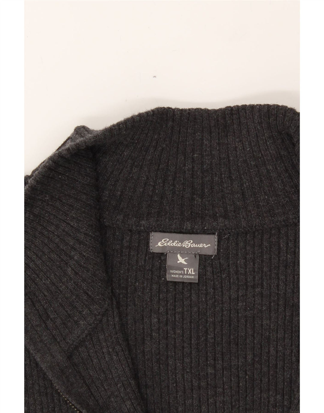 EDDIE BAUER Womens Cardigan Sweater UK 18 XL Grey Cotton Vintage Eddie Bauer and Second-Hand Eddie Bauer from Messina Hembry 