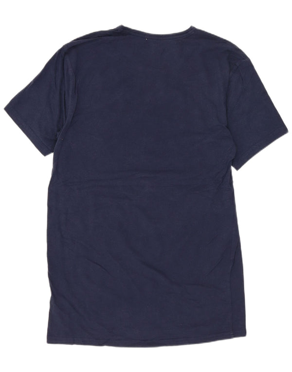 Calvin Klein Camiseta masculina gráfica top pequeno algodão azul marinho