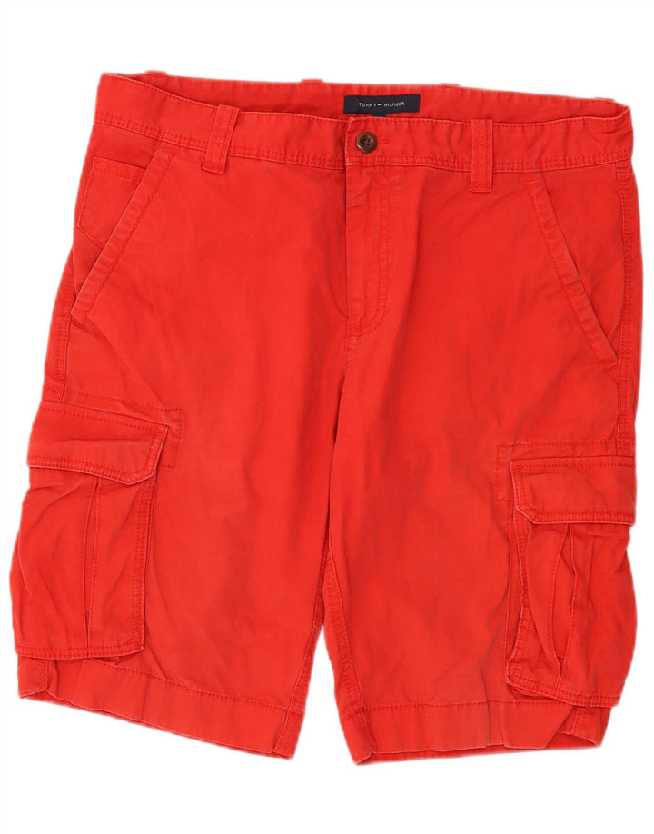 Shorts cargo masculino TOMMY HILFIGER W36 grande algodão vermelho