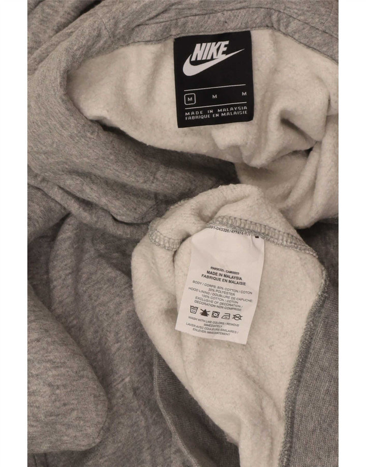 Jumper com capuz gráfico masculino Nike médio cinza algodão