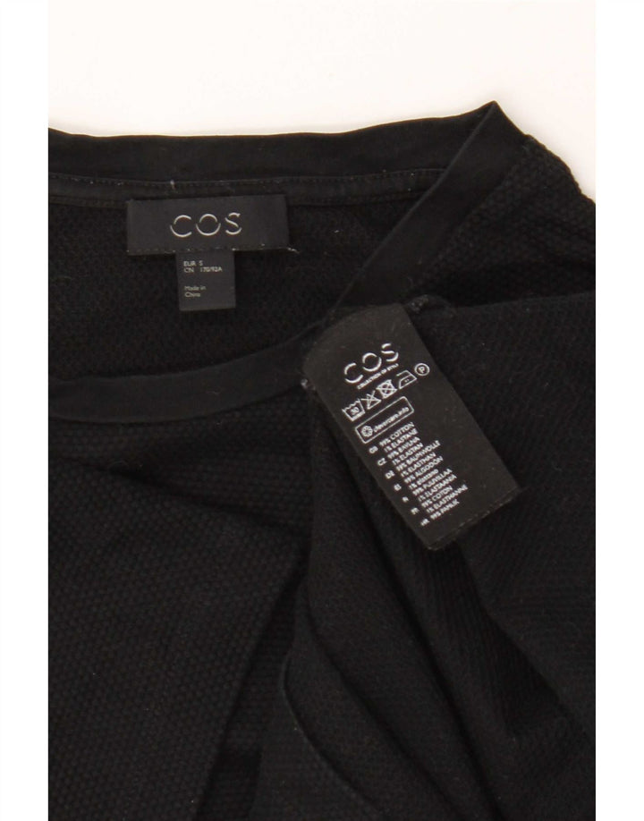 Cos Camiseta masculina top pequeno algodão preto