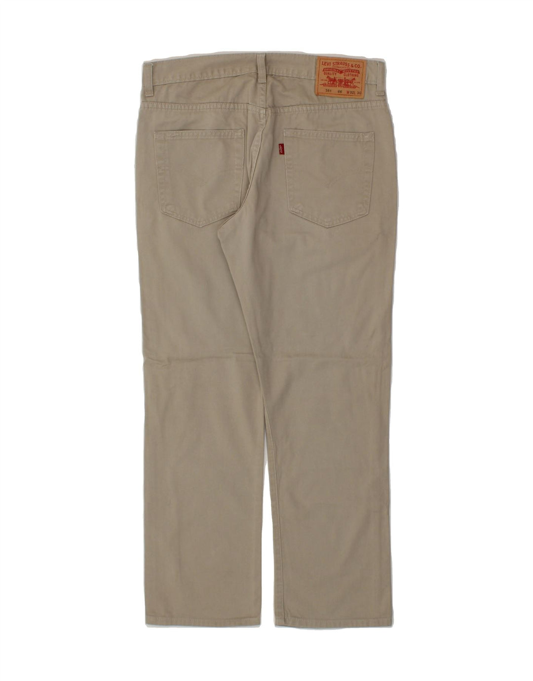 LEVI'S Mens 561 Straight Casual Trousers W32 L27 Beige Cotton Vintage Levi's and Second-Hand Levi's from Messina Hembry 