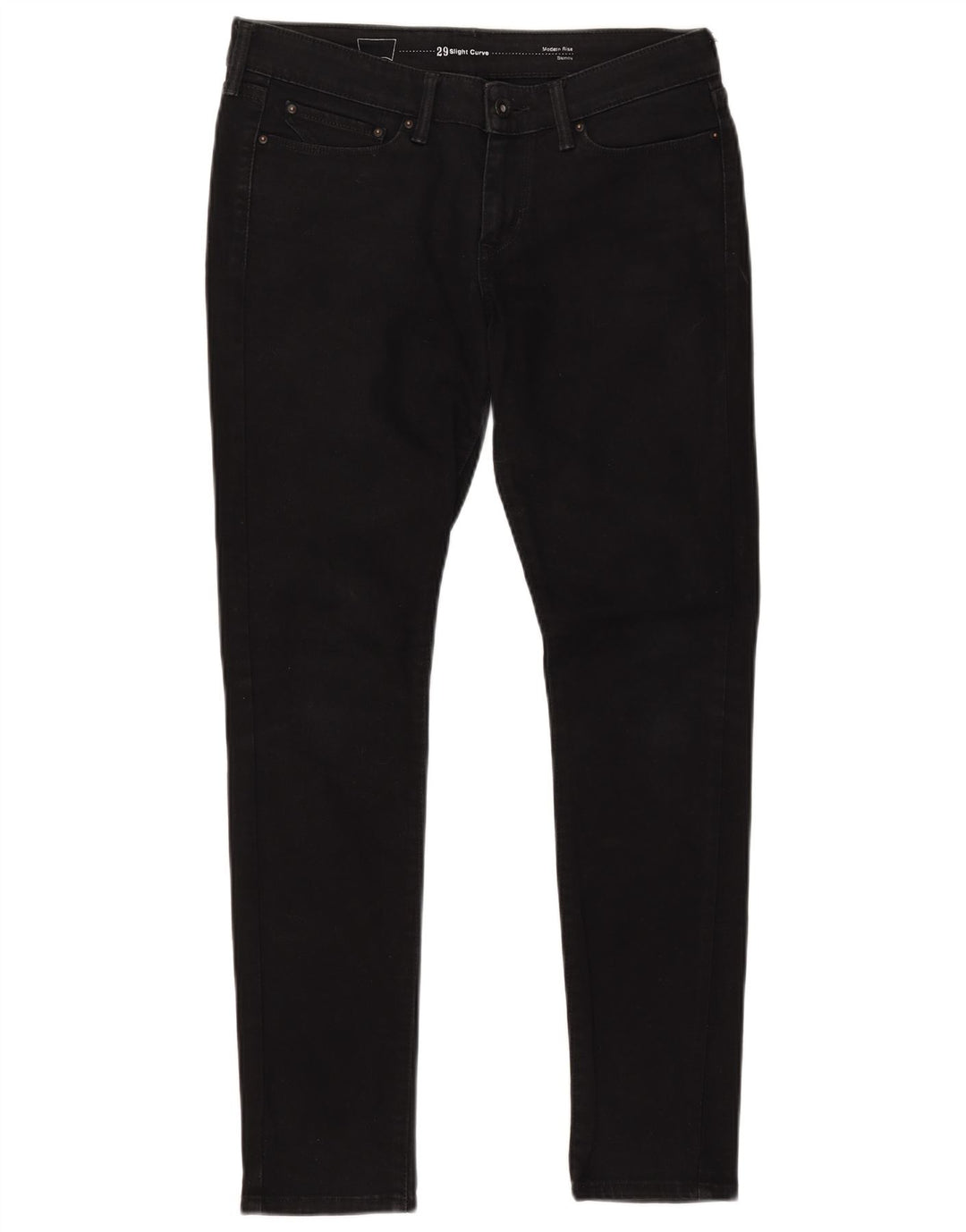 Calça jeans feminina LEVI'S Slight Curve Modern Rise Skinny W29 L32 de algodão preto