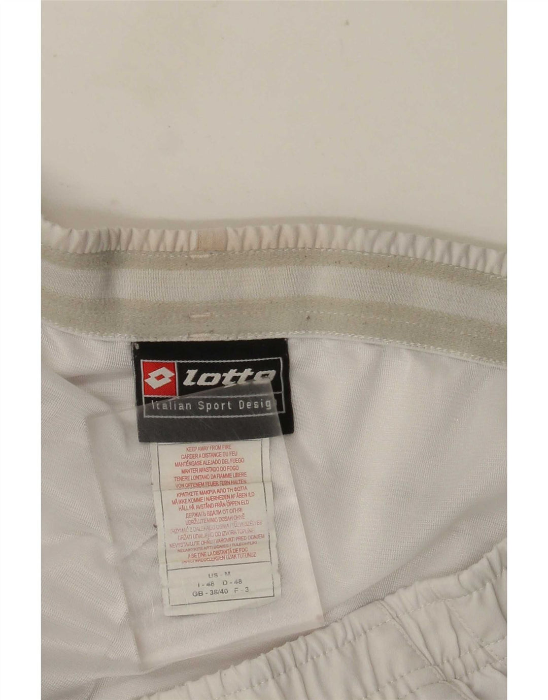 Lotto Mens Sport Shorts UK 38/40 Médio Poliéster Branco