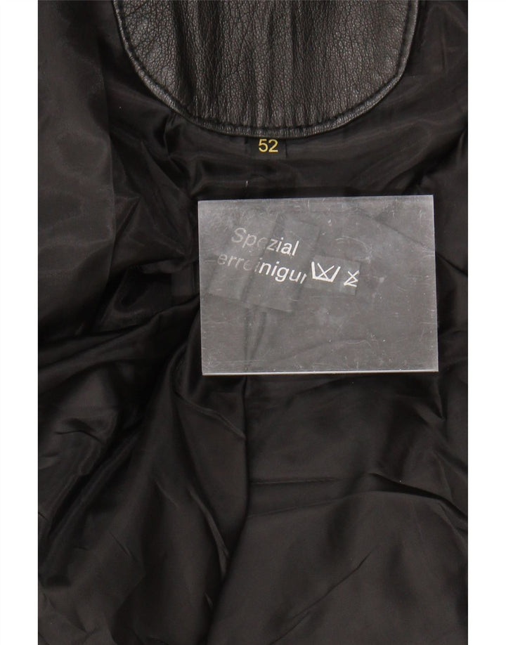 Jaqueta de couro masculina vintage IT 52 XL couro preto