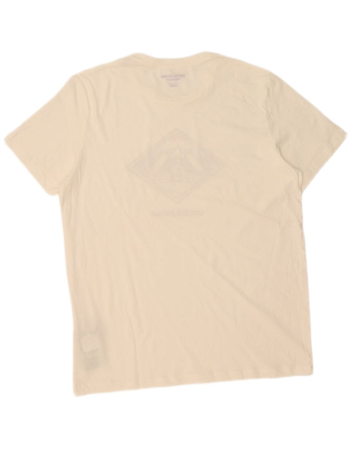 Camiseta masculina JACK & JONES com ajuste regular gráfico XL algodão branco