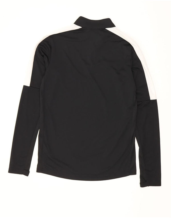 Nike Mens Dri Fit Zip Neck Top Manga Longa Pequeno Colorblock Preto