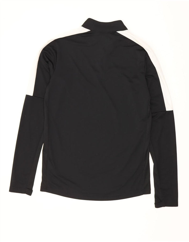 Nike Mens Dri Fit Zip Neck Top Manga Longa Pequeno Colorblock Preto