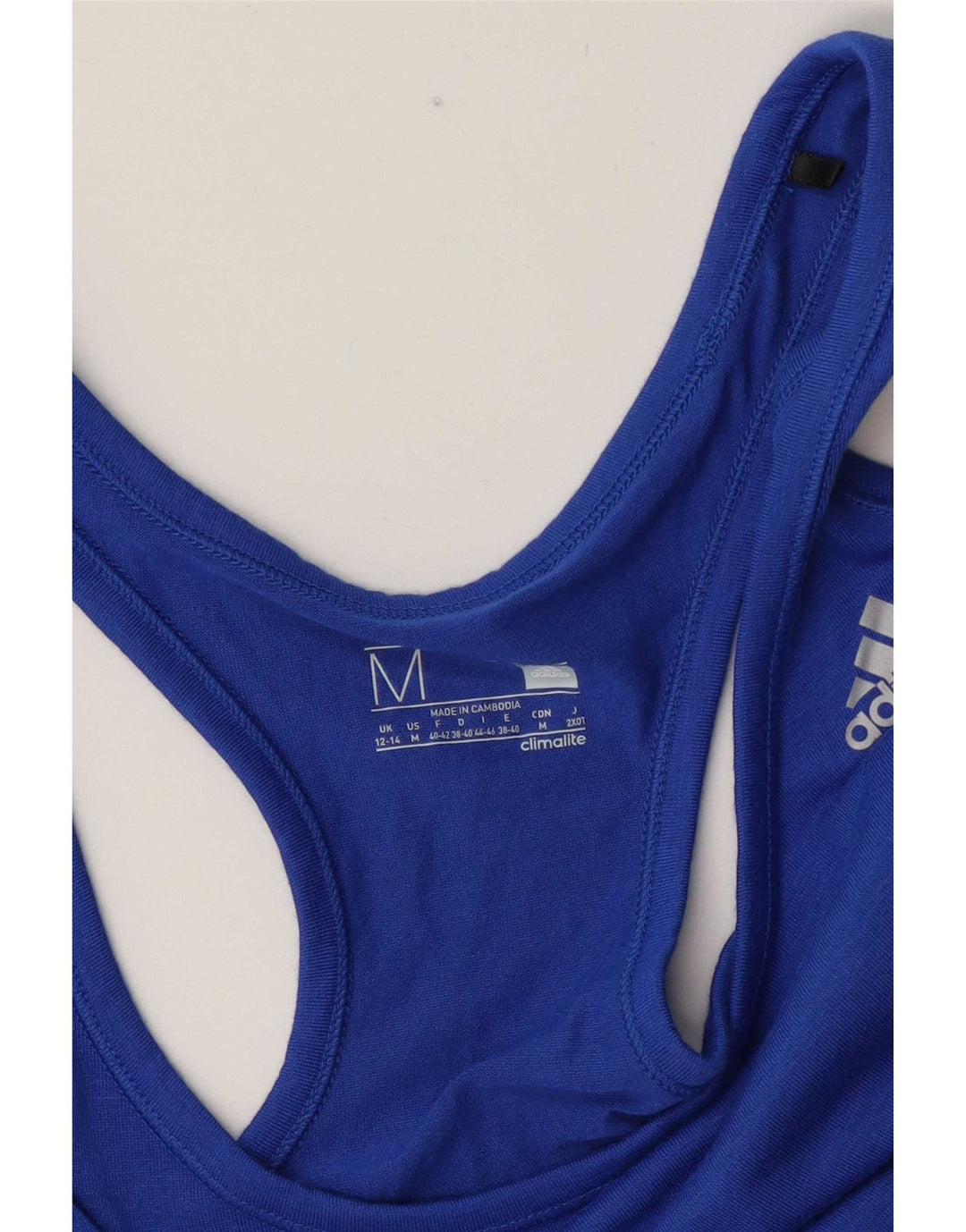 Adidas Womens Climalite Vest Top UK 12/14 Médio Azul