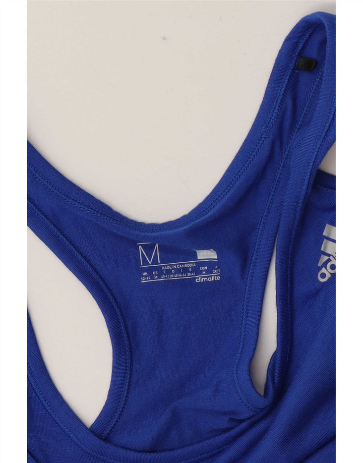 Adidas Womens Climalite Vest Top UK 12/14 Médio Azul