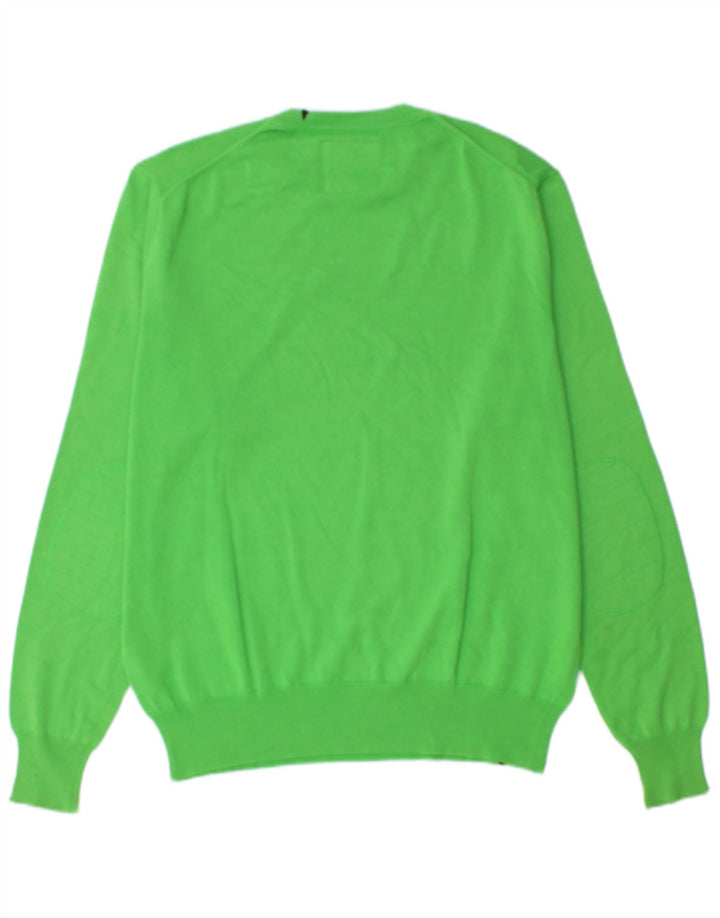 Suéter masculino Sun68 com gola redonda e algodão verde médio