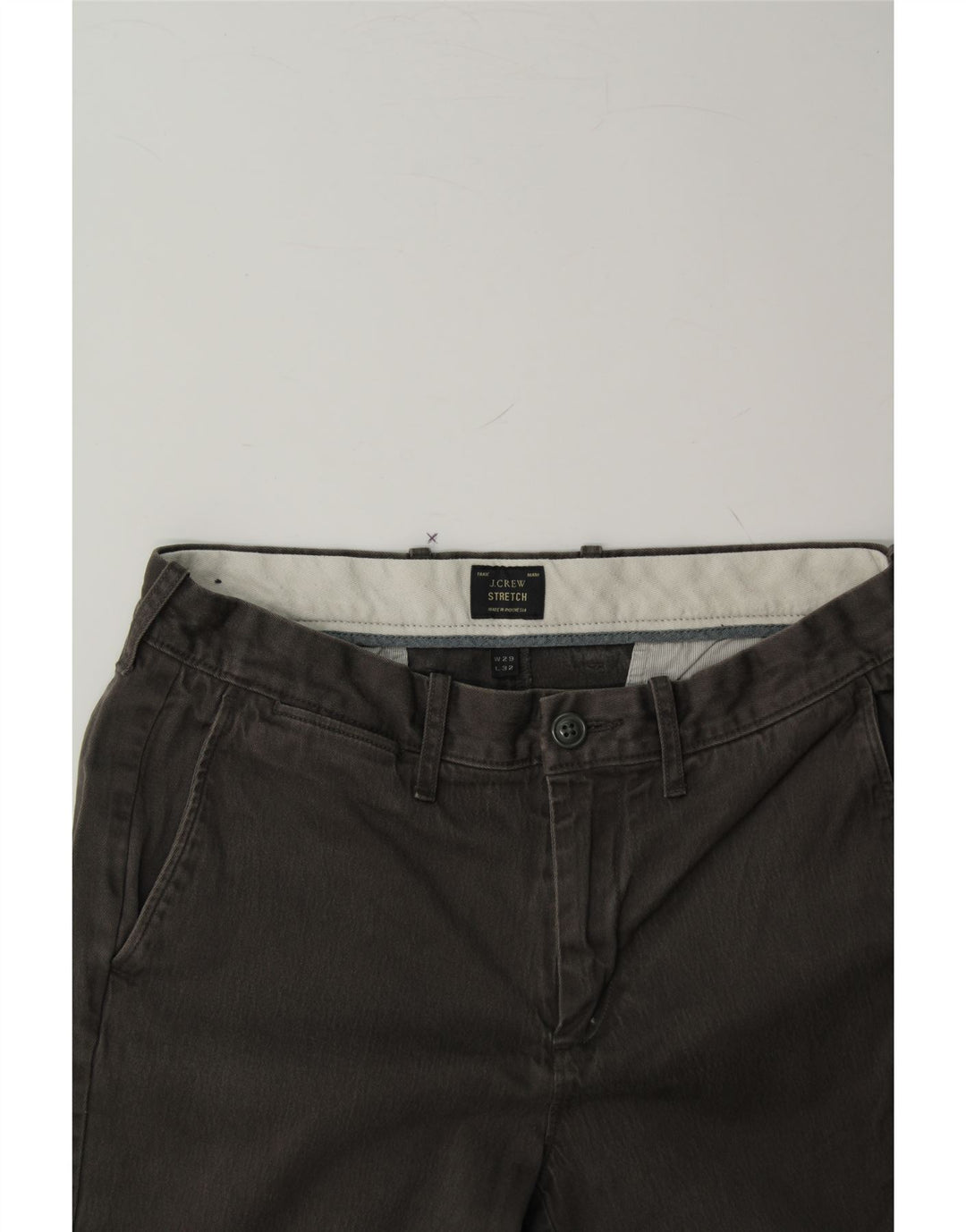J. CREW Womens Slim Chino Trousers W29 L32  Grey Cotton Vintage J. Crew and Second-Hand J. Crew from Messina Hembry 