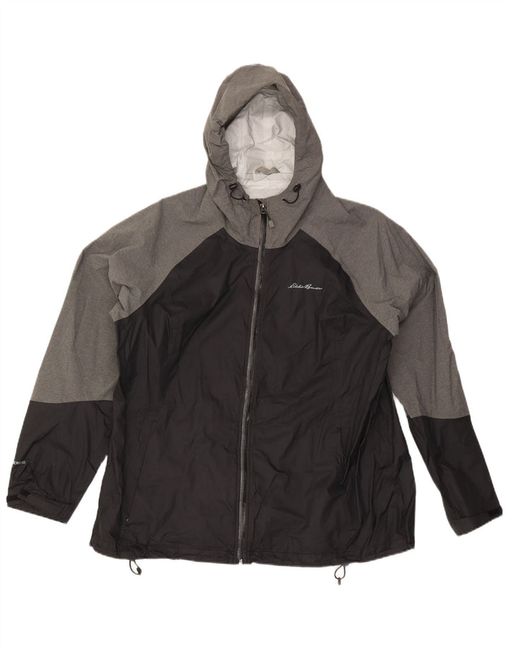 Jaqueta feminina EDDIE BAUER Weather Edge para chuva Reino Unido 20 2XL preta