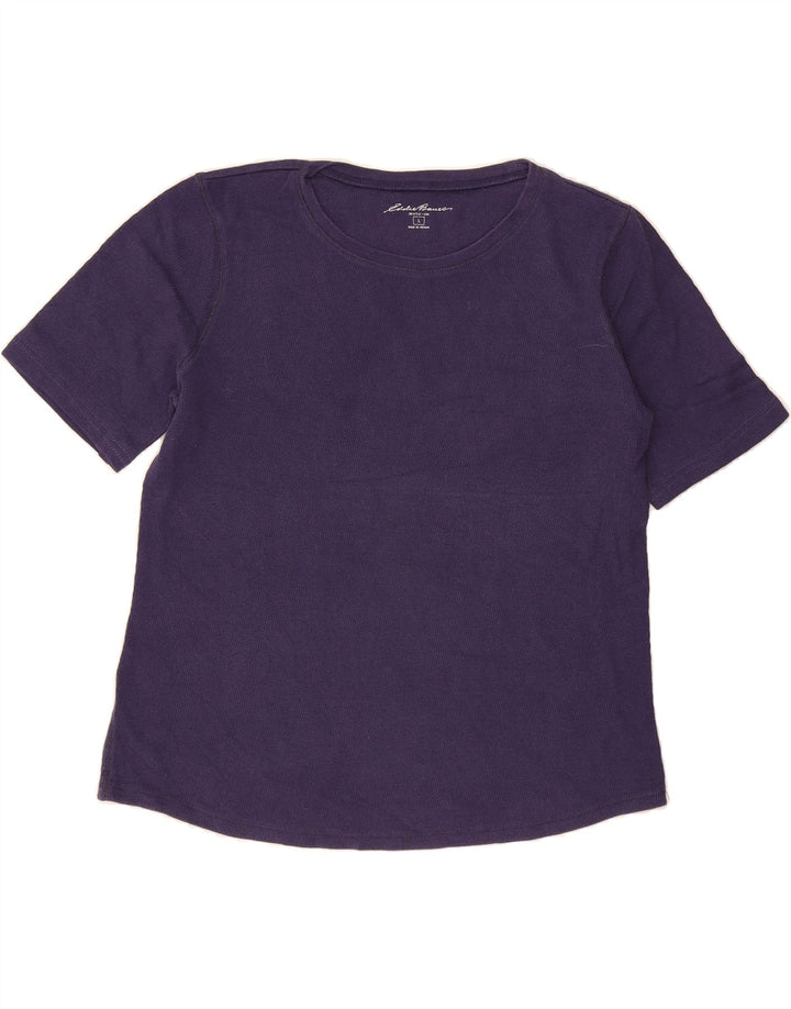 EDDIE BAUER Womens T-Shirt Top UK 16 Large Purple Cotton Vintage Eddie Bauer and Second-Hand Eddie Bauer from Messina Hembry 