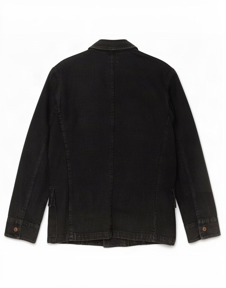 Jaqueta jeans masculina Gap Reino Unido 38 algodão preto médio