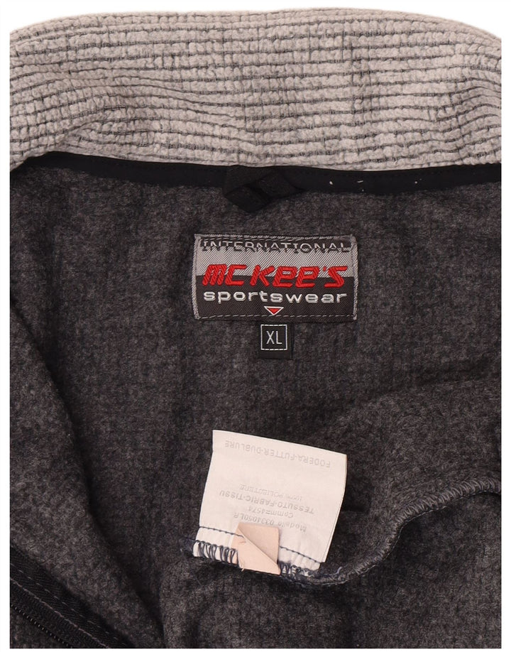 Suéter masculino de lã com zíper e gola XL da MC Kee em poliéster colorblock cinza