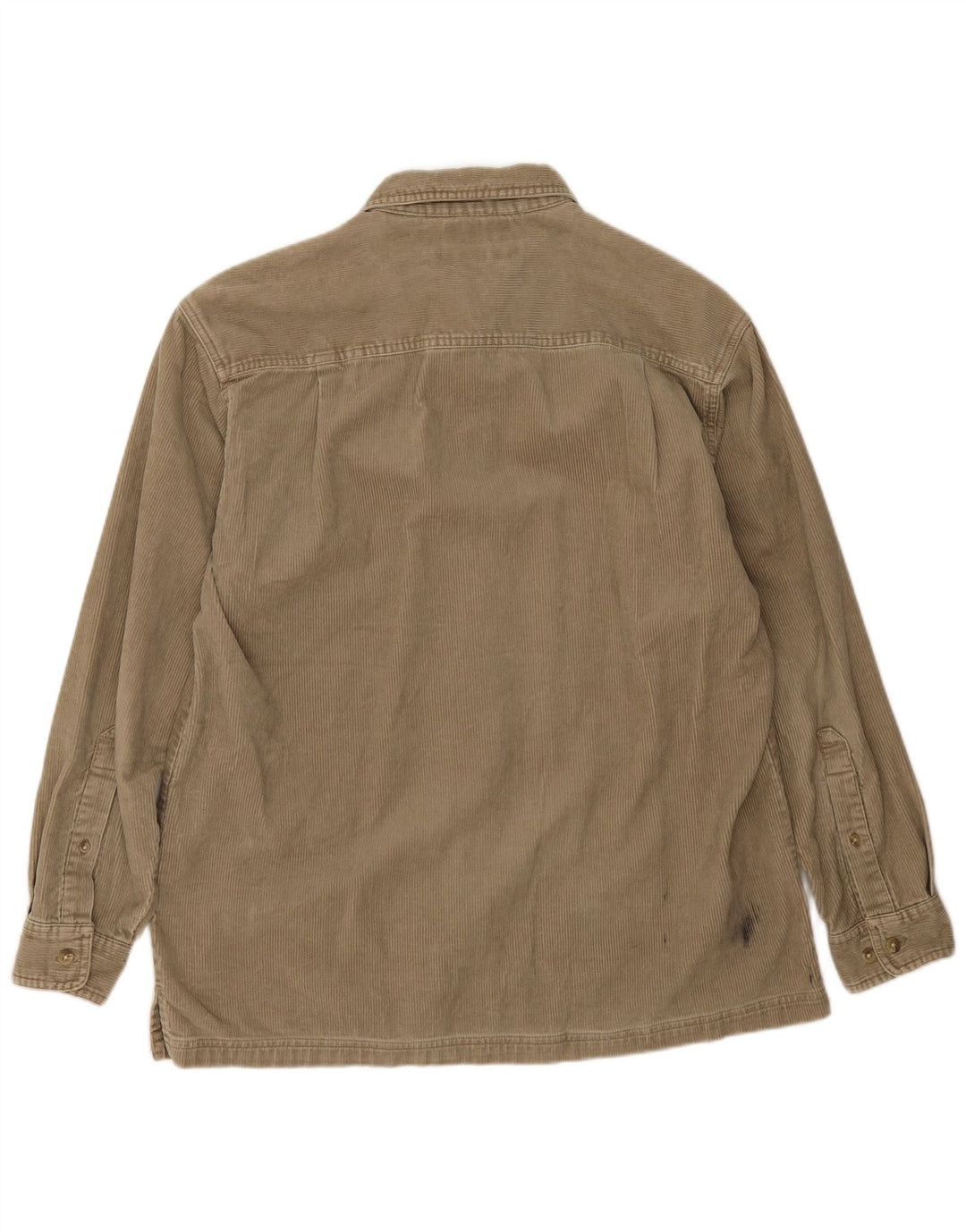 Columbia Camisa masculina de veludo cotelê médio bege algodão