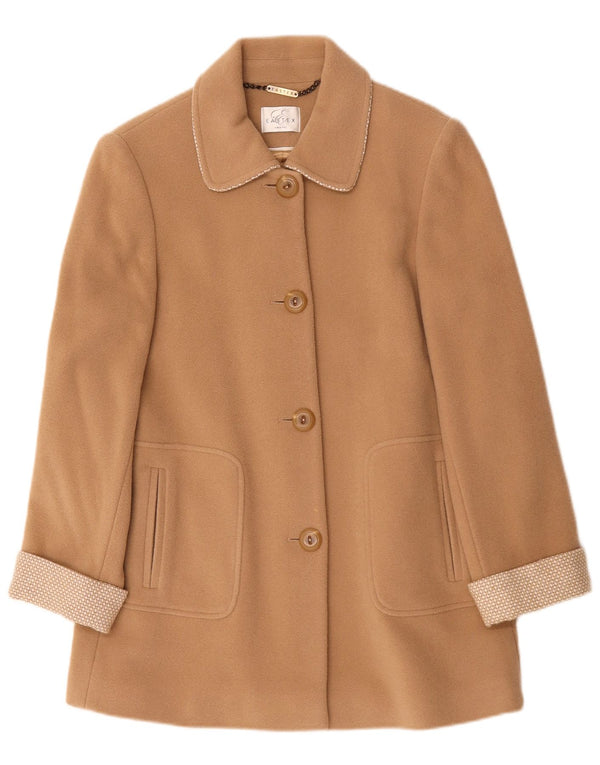 Sobretudo oversized feminino Eastex UK 10 pequeno poliamida bege