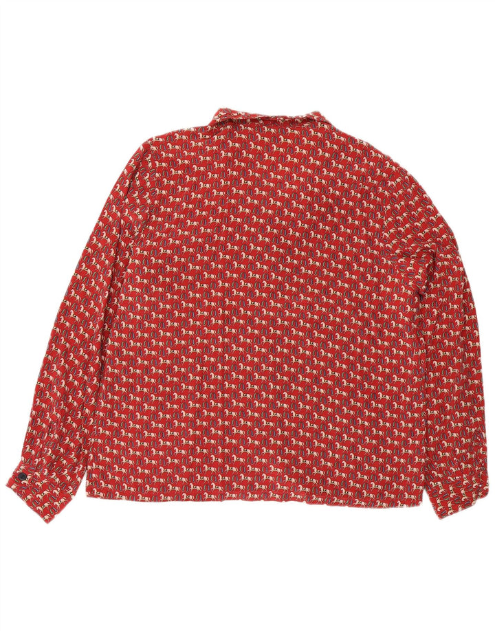 Blusa feminina Ball On com estampa abstrata EU 40 seda vermelha média