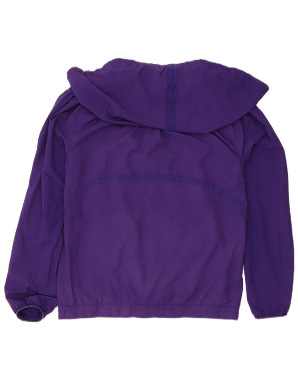 Adidas Womens Hooded Tracksuit Top Jacket UK 16 Grande Roxo Poliéster