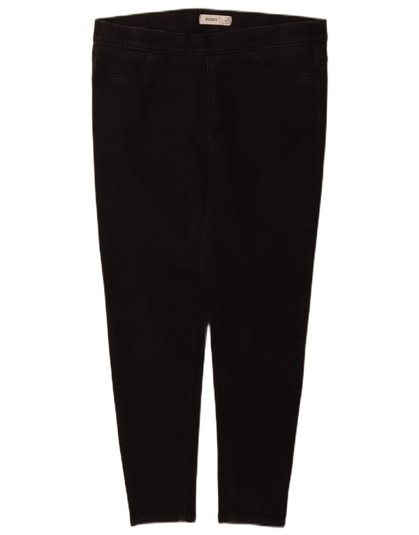 Calça jeans feminina Marks & Spencer UK 14 grande W32 L28 algodão preto