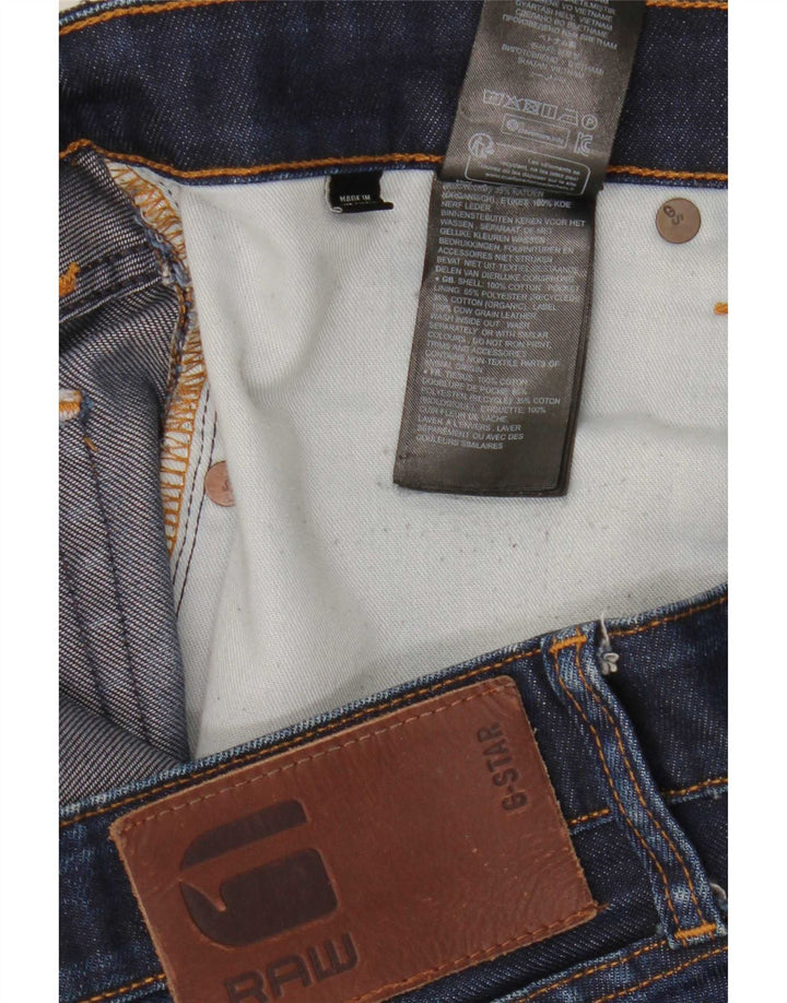 G-Star Mens Slim Jeans W38 L34 Azul Marinho Algodão
