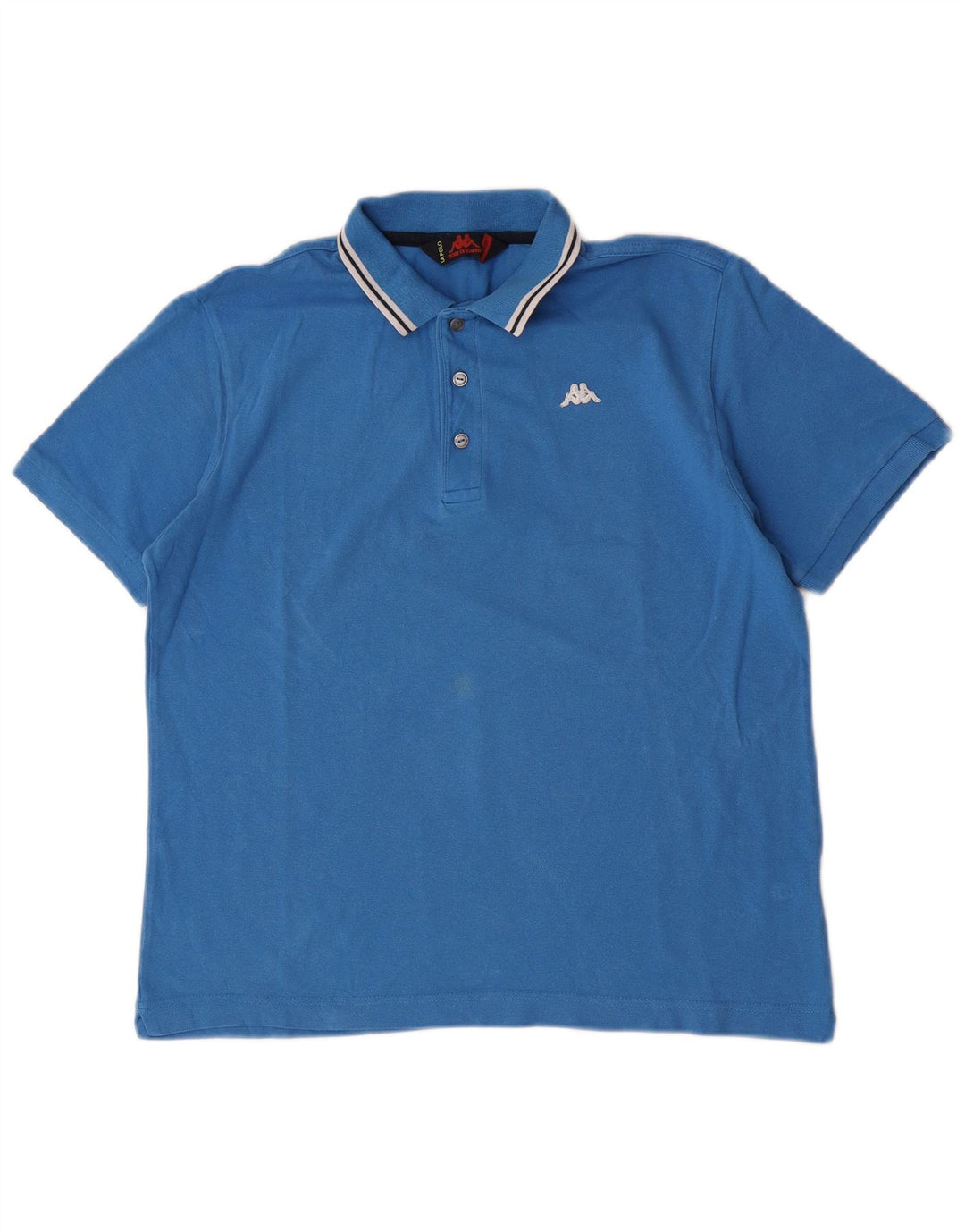 Camisa polo masculina Kappa algodão azul médio
