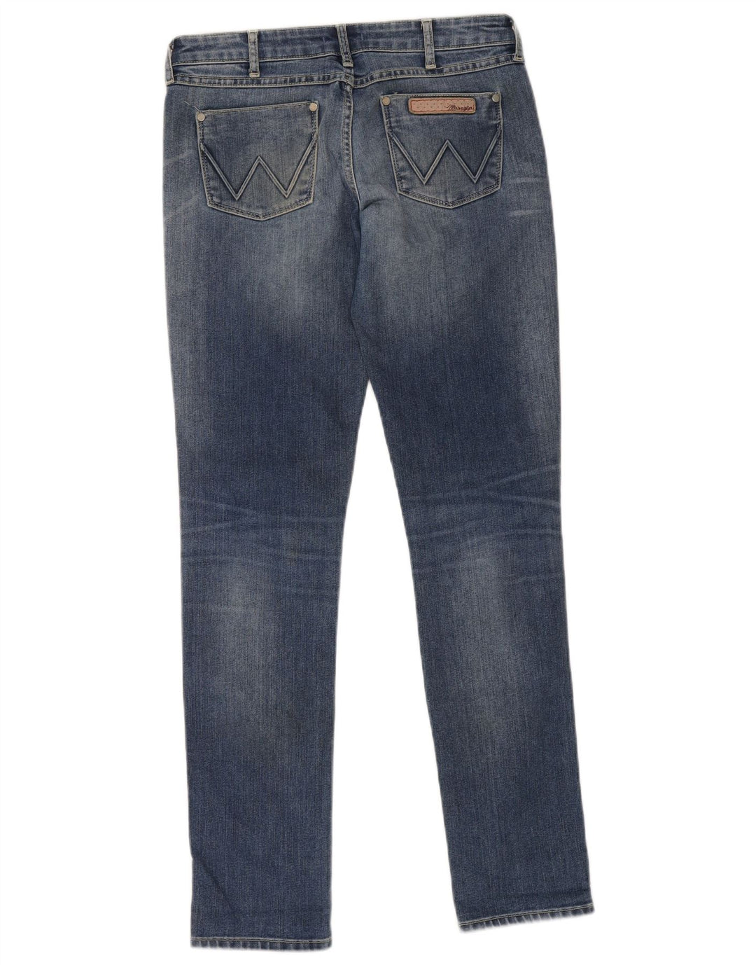 Wrangler feminino Molly Slim Jeans W29 L32 azul algodão