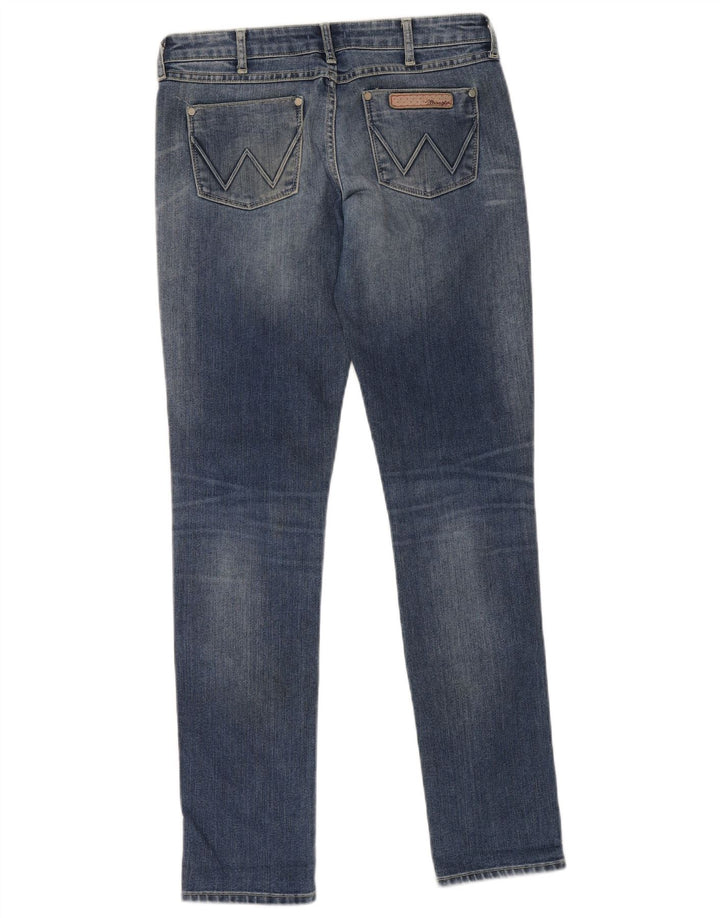 Wrangler feminino Molly Slim Jeans W29 L32 azul algodão