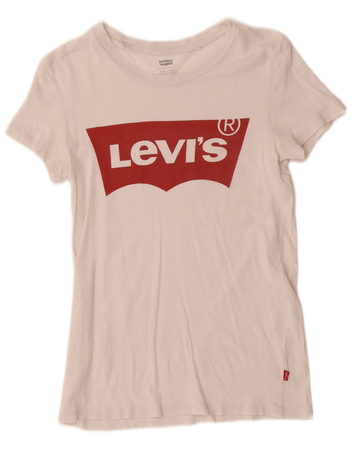 Camiseta feminina gráfica Levi's Top UK 2 2XS branco