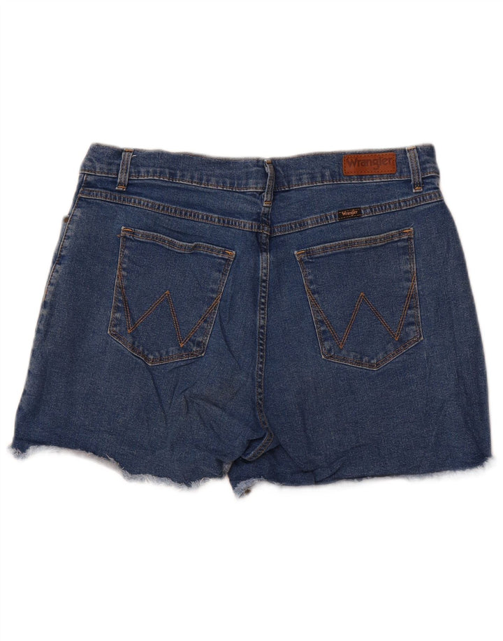 Shorts jeans feminino de cintura alta Wrangler US 16 2XL W34 azul