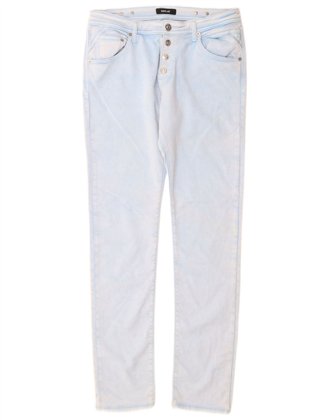 Replay Jeans Slim Feminino W29 L32 Azul Algodão