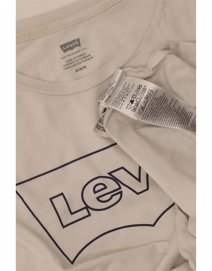 Camiseta gráfica masculina Levi's Top médio algodão branco