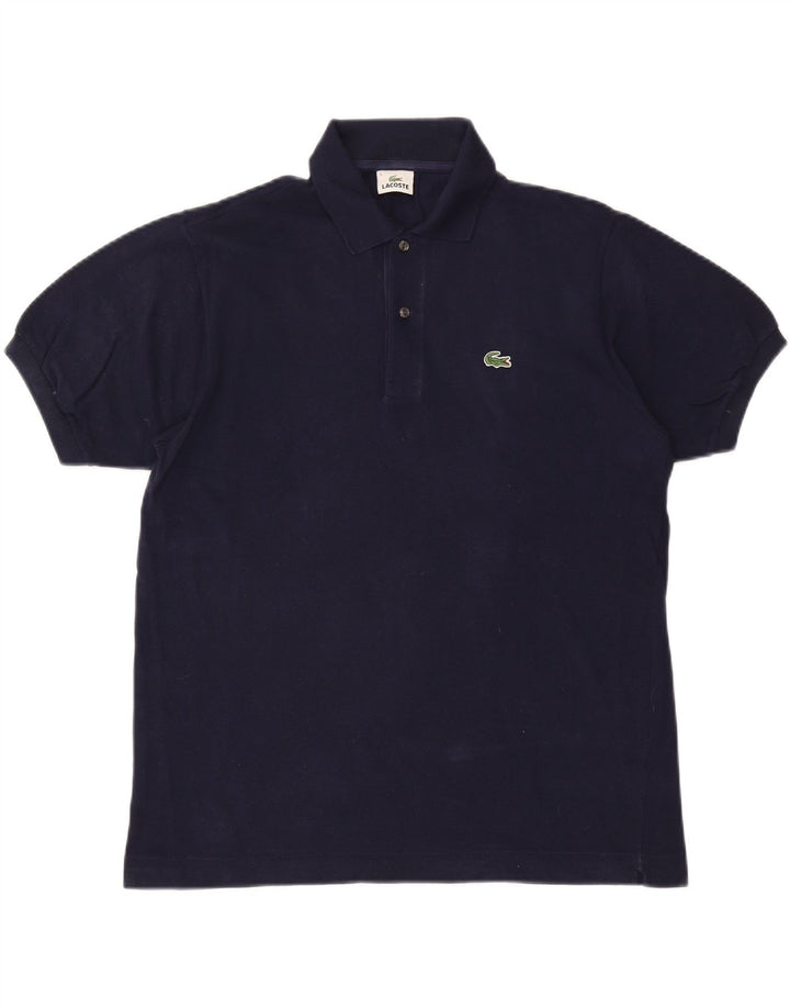 Camisa polo masculina LACOSTE tamanho 5 grande algodão azul marinho