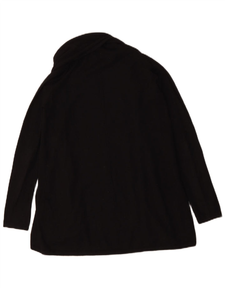 Suéter cardigã feminino Zara Reino Unido 10 pequeno viscose preta