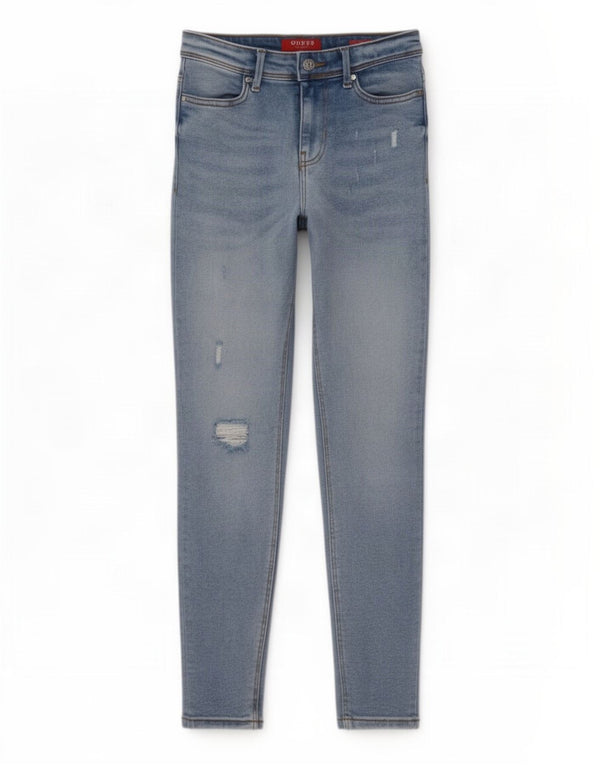 Guess Jeans skinny feminino desgastado W27 L27 algodão azul