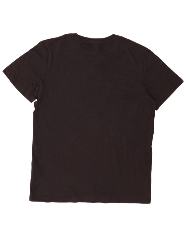 Camiseta gráfica masculina Jack & Jones Top XL algodão preto
