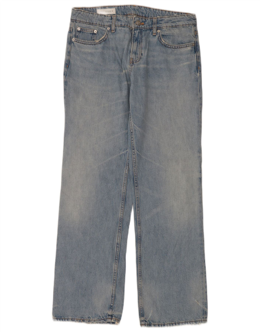 Calça jeans reta feminina Zara EU 40 médio W34 L34 azul algodão