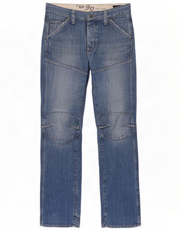 G-Star Mens Straight Jeans W32 L34 Azul Algodão