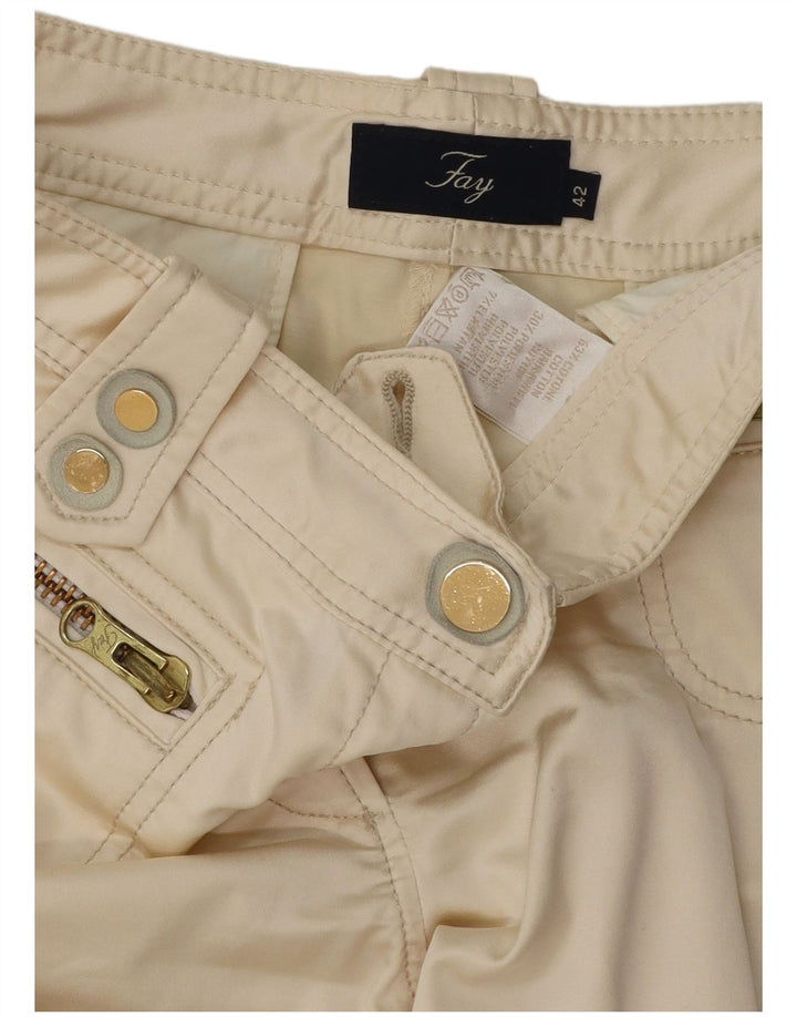 Calça capri feminina Fay IT 44 médio W30 L20 algodão branco