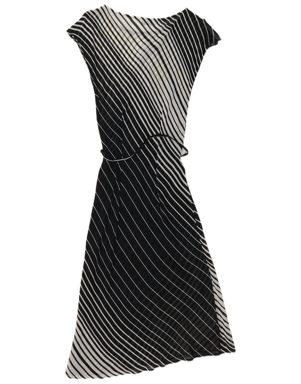 Vestido básico feminino sem mangas Dorothy Perkins UK 12 médio preto listrado