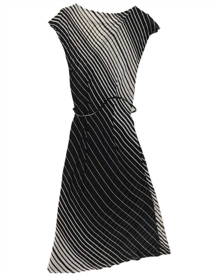 Vestido básico feminino sem mangas Dorothy Perkins UK 12 médio preto listrado