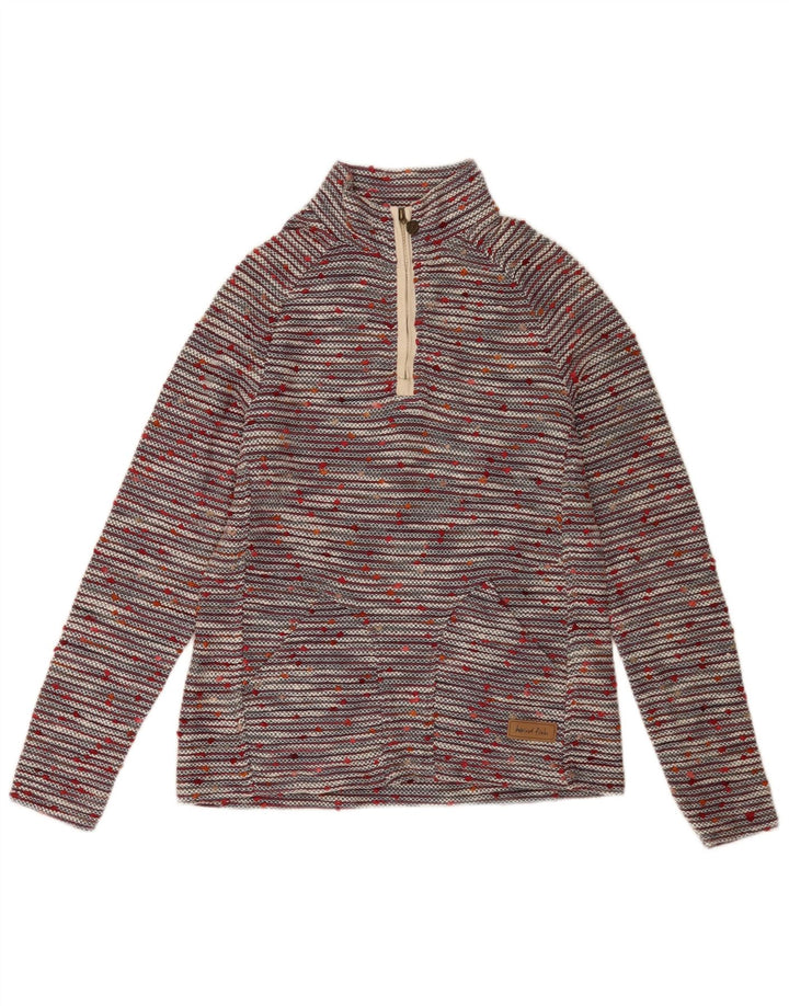 Suéter feminino Weird Fish com gola e zíper Reino Unido 12 médio multicolorido