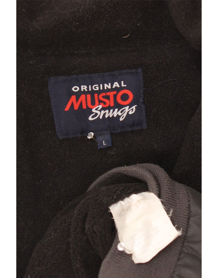 Jaqueta bomber masculina Musto UK 40 poliéster cinza grande